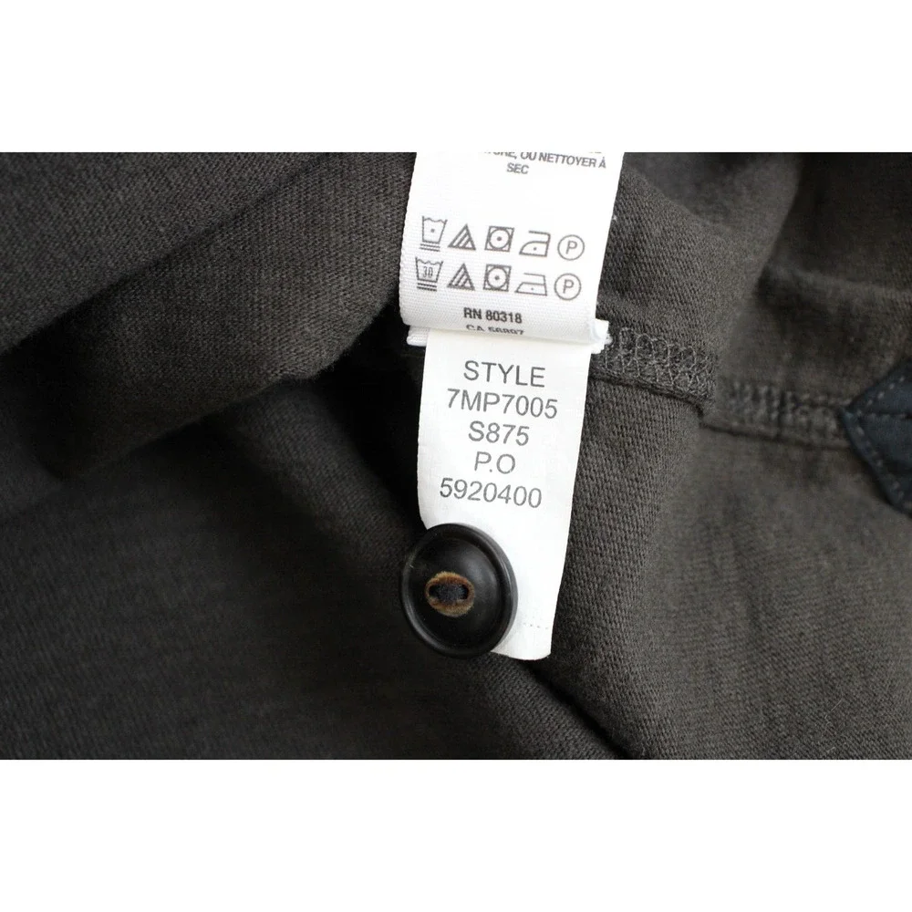 Lucky Brand Sweater Men‎ XL Brown 100% Cotton 1/4 Button Mock Neck Logo